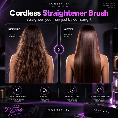 Vortix SA™ Cordless Heated Hair Straightening Brush